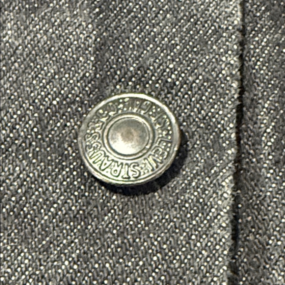 Upcycled 1989 Levi’s 70506 Trucker Jacket Made in USA | Gold Baroque Trim & Broc - Picture 10 of 16